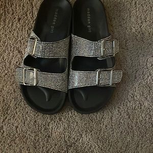 Madden girl rhinestone sandal.
